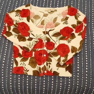 Painting The Roses Red 🌹 3/4 Sleeve Cardigan